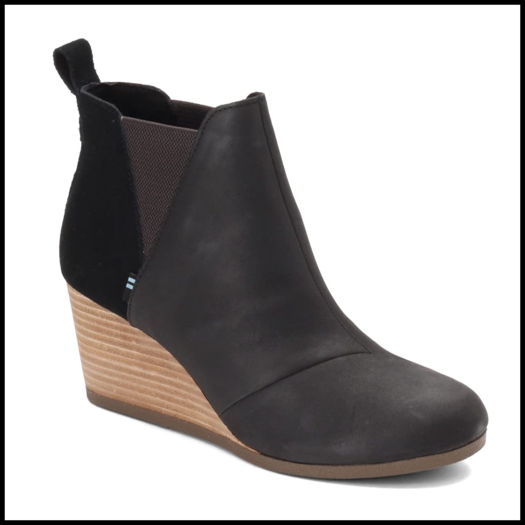 Leather Wedge Ankle Boots Chic Classic Comfortable Walkable Everyday Wear
